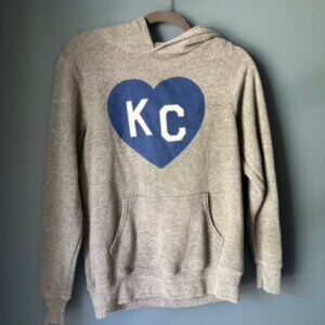 Charlie hustle blue KC heart hoodie